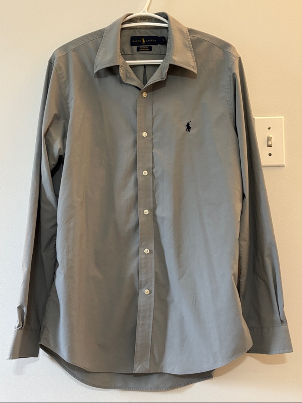 Ralph Lauren Men's Button-Down Dress Shirt — Gray